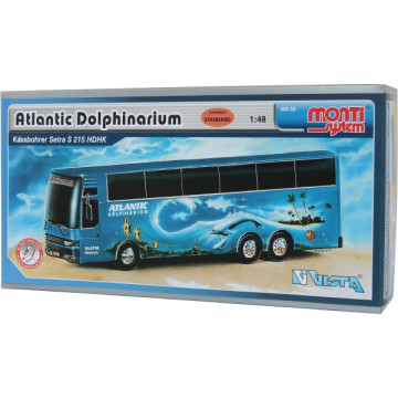 Stavebnice Monti System MS 50 Atlantic Dolphinarium Bus 1:48 v krabici 31,5x16,5x7,5cm
