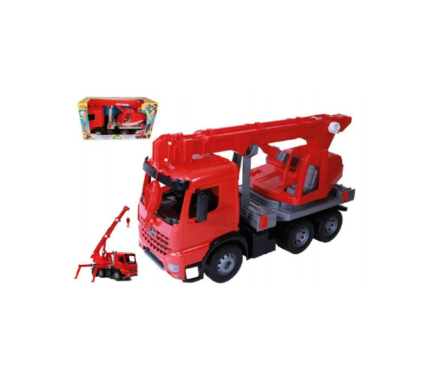 Auto jeřáb plast 70cm 3-osý Mercedes Actros v krabici