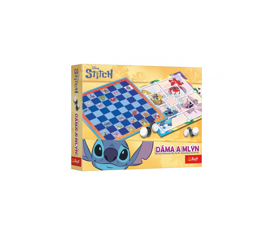Dáma a Mlýn Lilo & Stitch společenská hra v krabici 29x19x4 cm Dáma a Mlýn Lilo & Stitch společenská hra v krabici 29x19x4 cm