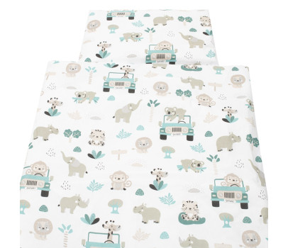 2-dílné ložní povlečení New Baby Safari II 90/120 cm mint