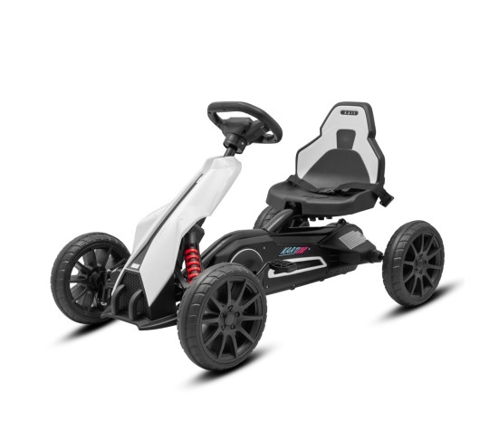 Dětská šlapací motokára Go-kart Baby Mix Speedster bílá