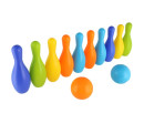 Kuželky 10ks + míče 2ks plast v sáčku 22,5x43cm
