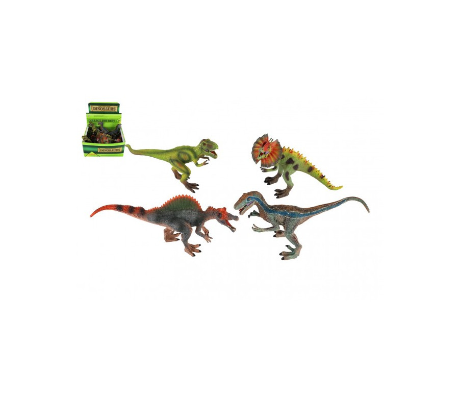 Figurka dinosaurus plast 34x17cm mix druhů v sáčku 8ks v boxu Figurka dinosaurus plast 34x17cm mix druhů v sáčku 8ks v boxu