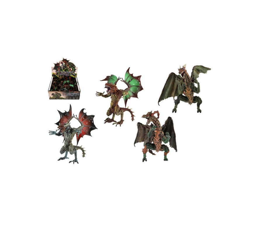 Figurka drak plast 12x16cm mix druhů 12ks v boxu Figurka drak plast 12x16cm mix druhů 12ks v boxu