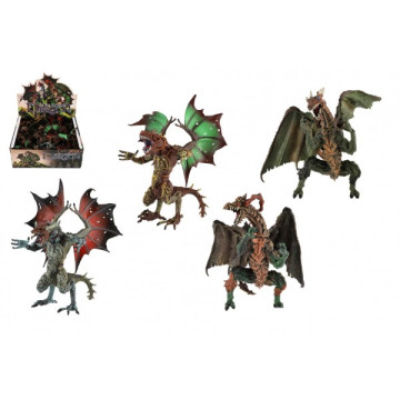 Figurka drak plast 12x16cm mix druhů 12ks v boxu