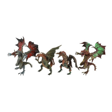 Figurka drak plast 12x16cm mix druhů 12ks v boxu