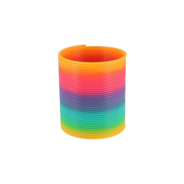 Spirála/pružina duhová plast průměr 8,5cm 6ks v boxu
