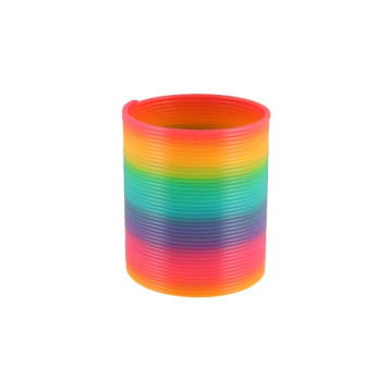 Spirála/pružina duhová plast průměr 8,5cm 6ks v boxu