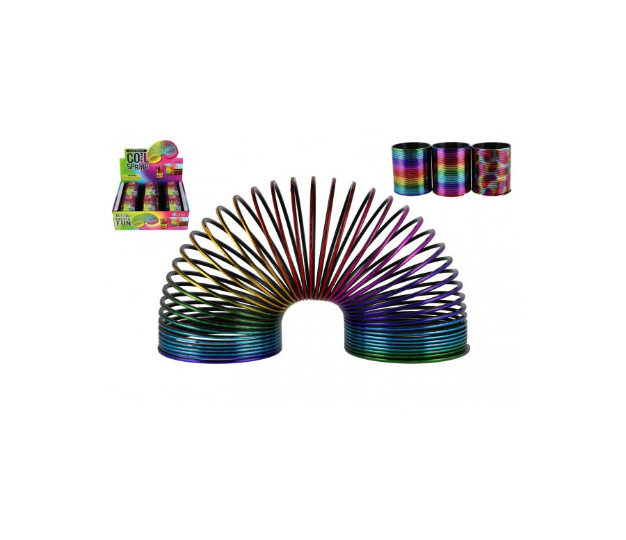 Spirála/pružina barevná plast průměr 8,5cm 6ks v boxu Spirála/pružina barevná plast průměr 8,5cm 6ks v boxu