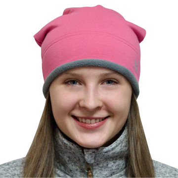 ESITO | Zimní čepice spadená Růžová - růžová / 42
