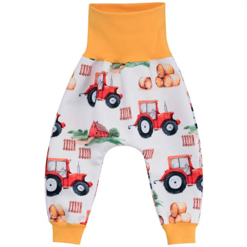 ESITO | Dětské softshellové kalhoty Traktor vel. 62 - 80 - žlutá / 62