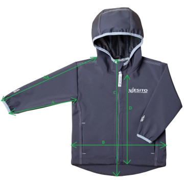 ESITO | Dětská letní softshellová bunda Mono Grey - šedá / 80