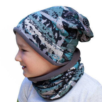 ESITO | Zimní čepice spadená Peaks - zelená / 42