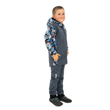 ESITO | Dětská softshellová bunda Snowboard - šedá / 116