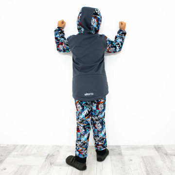 ESITO | Dětská softshellová bunda Snowboard - šedá / 116