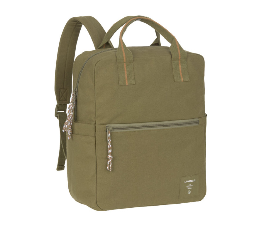 Green Label Little One & Me Square Backpack Big Gots olive