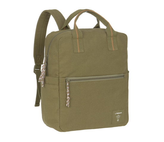 Green Label Little One & Me Square Backpack Big Gots olive