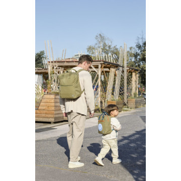 Green Label Little One & Me Square Backpack Big Gots olive