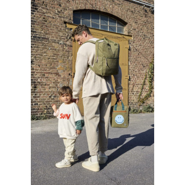 Green Label Little One & Me Square Backpack Big Gots olive