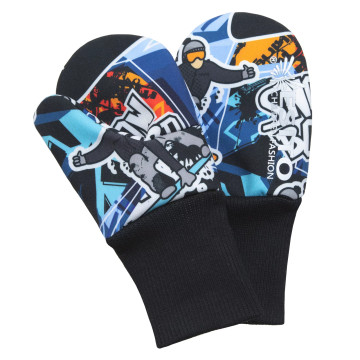 ESITO | Palcové rukavice softshell Snowboard - šedá / 1 - 2 roky