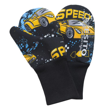 ESITO | Palcové rukavice softshell Závoďáci - černá / 1 - 2 roky