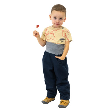 ESITO | Dětské softshellové oteplovačky Lamb Navy blue - navy blue / 146