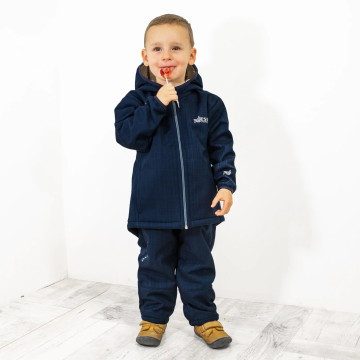 ESITO | Dětské softshellové oteplovačky Lamb Navy blue - navy blue / 146