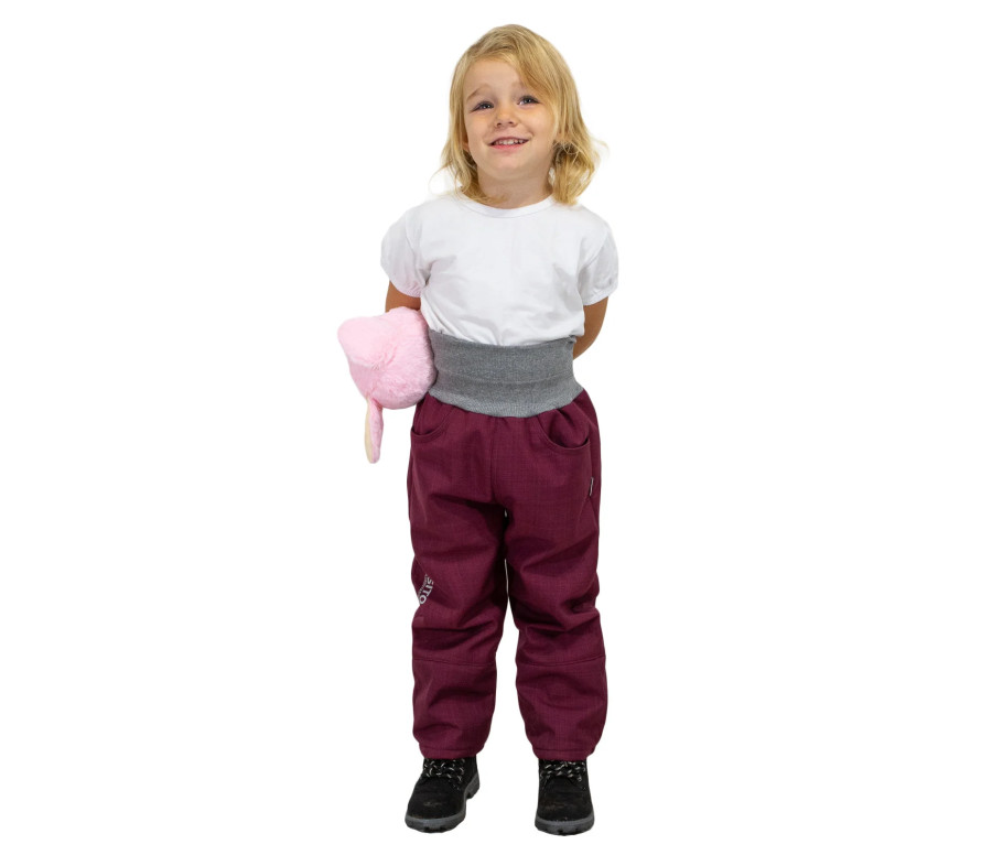 ESITO | Dětské softshellové oteplovačky Lamb Fuchsie - fuchsiová / 86