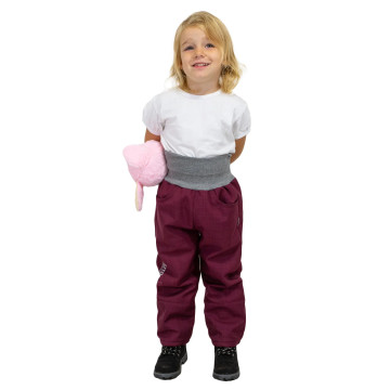 ESITO | Dětské softshellové oteplovačky Lamb Fuchsie - fuchsiová / 86
