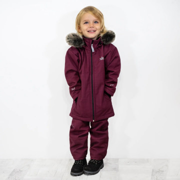 ESITO | Dětské softshellové oteplovačky Lamb Fuchsie - fuchsiová / 86