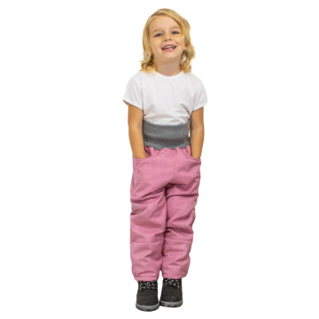 ESITO | Dětské softshellové oteplovačky Antique pink - antique pink / 86
