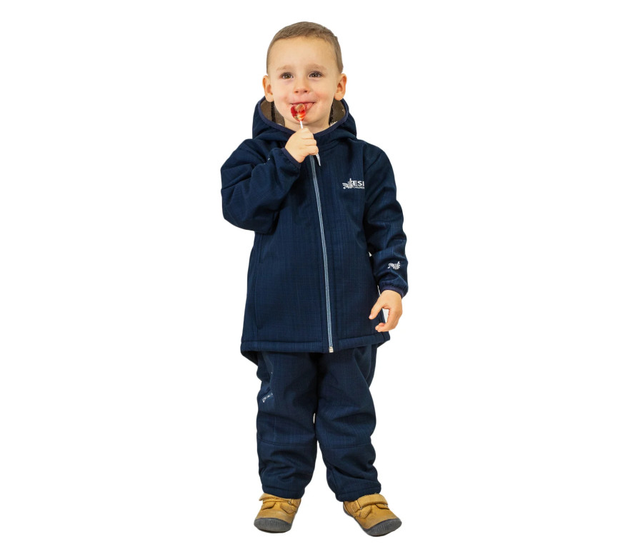 ESITO | Dětská zimní softshellová bunda s beránkem Lamb Navy blue - navy blue / 146