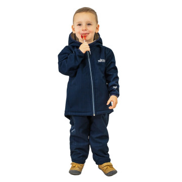 ESITO | Dětská zimní softshellová bunda s beránkem Lamb Navy blue - navy blue / 146