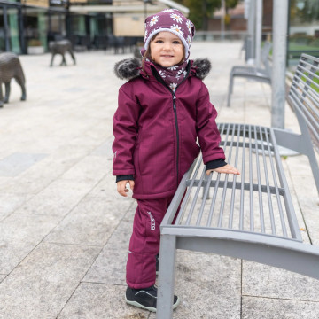 ESITO | Dívčí zimní softshellový kabát s beránkem Lamb Fuchsie - fuchsiová / 86