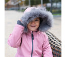 ESITO | Dívčí zimní softshellový kabát s beránkem Antique pink - antique pink / 86