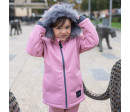 ESITO | Dívčí zimní softshellový kabát s beránkem Antique pink - antique pink / 86