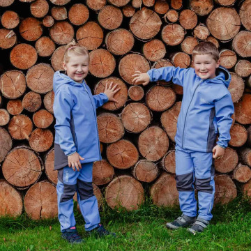 ESITO | Dětská jarní softshellová bunda DUO Blue - modrá / 80