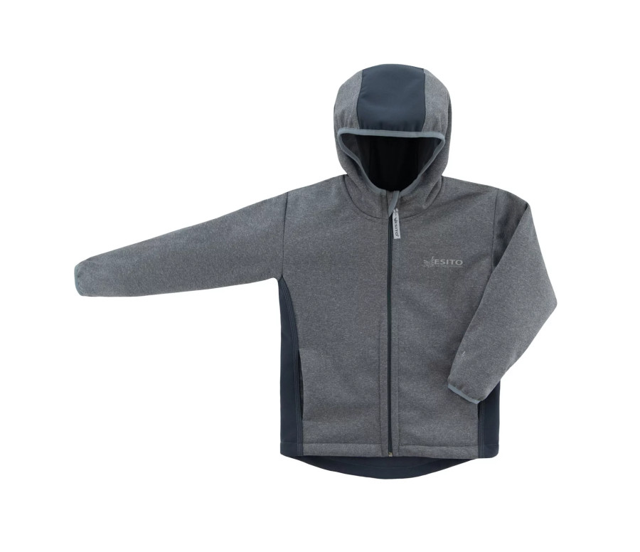 ESITO | Dětská jarní softshellová bunda DUO Grey - šedá / 80