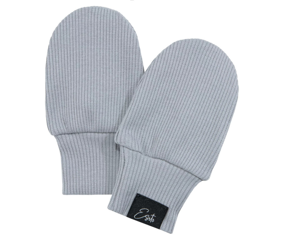 ESITO | Kojenecké rukavice žebrované Color Grey - šedá / 56