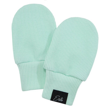 ESITO | Kojenecké rukavice žebrované Color Mint - mintová / 56