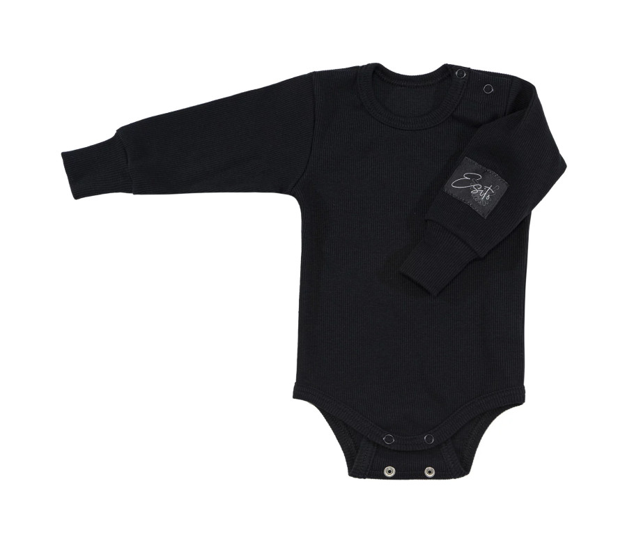 ESITO | Rostoucí body žebrované Color Black - černá / 62 - 68