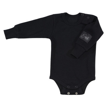 ESITO | Rostoucí body žebrované Color Black - černá / 62 - 68