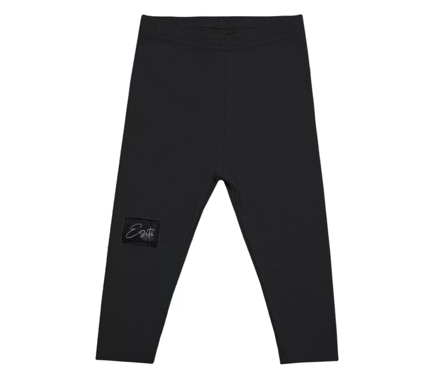 ESITO | Rostoucí žebrované legíny Color Black - černá / 56 - 62