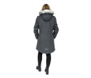 ESITO | Dámský zimní softshellový kabát s beránkem Lamb Grey - šedá / L