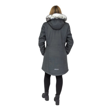 ESITO | Dámský zimní softshellový kabát s beránkem Lamb Grey - šedá / L