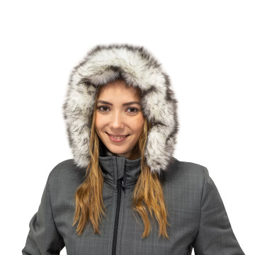ESITO | Dámský zimní softshellový kabát s beránkem Lamb Grey - šedá / L