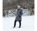 ESITO | Dámský zimní softshellový kabát s beránkem Lamb Grey - šedá / L