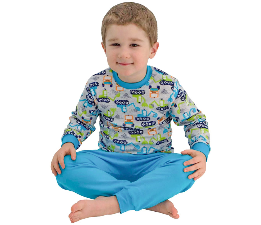 ESITO | Chlapecké dětské pyžamo Bagr Tyrkys - tyrkysová / 86