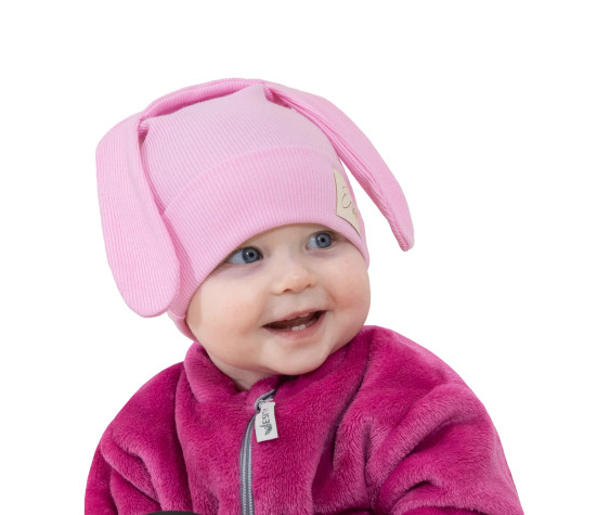 ESITO | Jarní čepice s ušima Color Pink - růžová / 32
