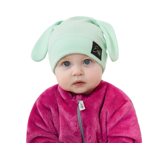ESITO | Jarní čepice s ušima Color Mint - mintová / 32